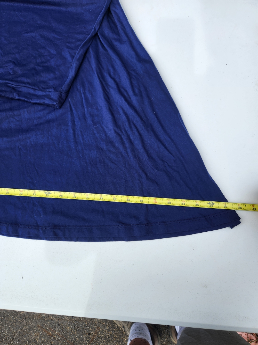 Susana Monaco Navy Blue Stretch A-Line Maxi Skirt Small Made USA - Picture 4 of 6